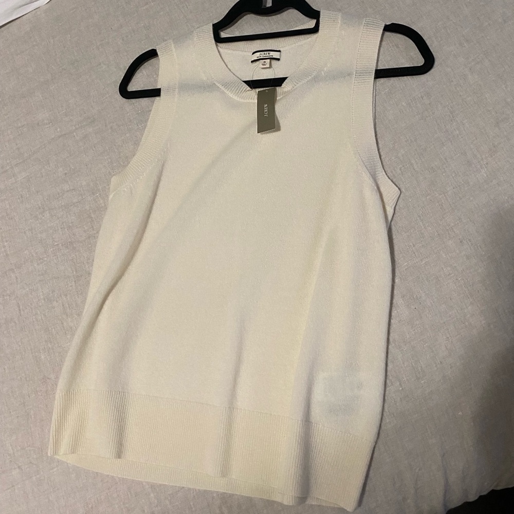 Jcrew cashmere shell tank in cream size small